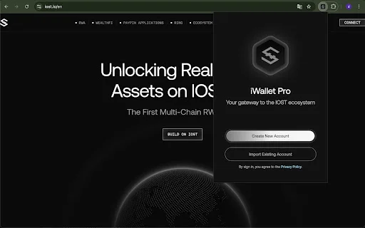iWallet Pro ডাউনলোড করুন – IOST ওয়ালেট ও ওয়েব৩ অ্যাক্সেস - Screenshot 1
