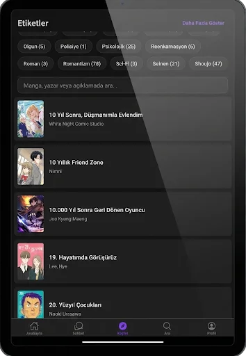 Solid Manga ডাউনলোড করুন – সেরা তুর্কি মাঙ্গা পড়ার অ্যাপ - Screenshot 7