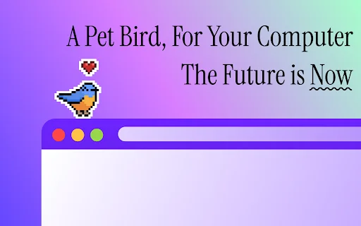 Pocket Bird ডাউনলোড করুন – ব্রাউজারের জন্য কিউট ভার্চুয়াল পেট - Screenshot 1