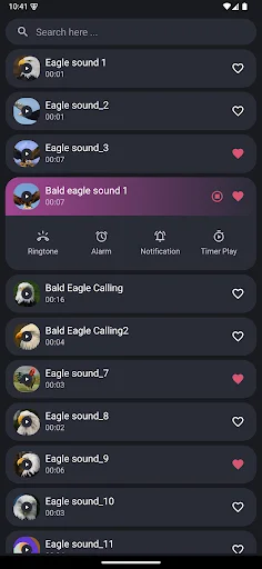 Eagle Sounds ডাউনলোড করুন – সেরা ঈগল সাউন্ড ও রিংটোন - Screenshot 1