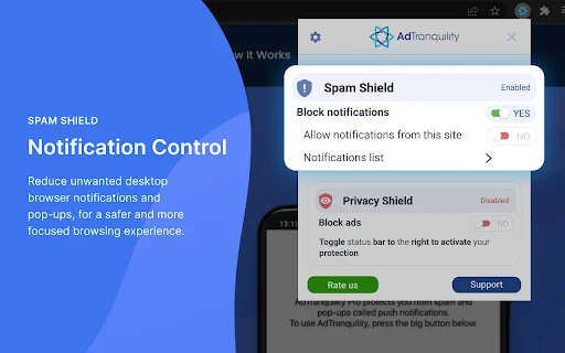 AdTranquility Adblocker & VPN ডাউনলোড করুন – নিরাপদ ব্রাউজিং - Screenshot 2