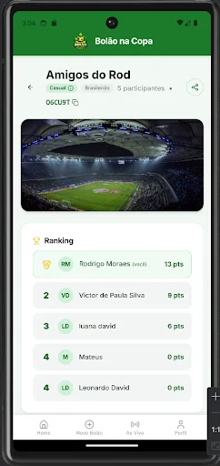 Bolão na Copa ডাউনলোড করুন – বন্ধুদের সাথে সেরা স্পোর্টস বেটিং পুল - Screenshot 6