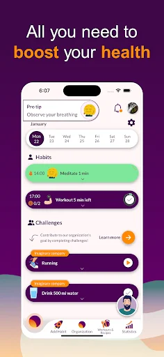 NewU – Healthy Habits ডাউনলোড করুন – সহকর্মীদের সাথে সুস্থ থাকুন - Screenshot 1