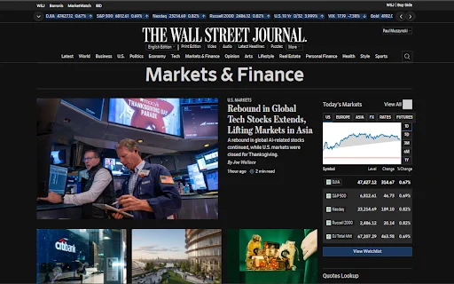 WSJ Elegant Dark Mode ডাউনলোড করুন – সেরা রিডিং অভিজ্ঞতা - Screenshot 3