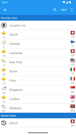 Weather Switzerland XL PRO ডাউনলোড করুন – সঠিক আবহাওয়ার পূর্বাভাস - Screenshot 10