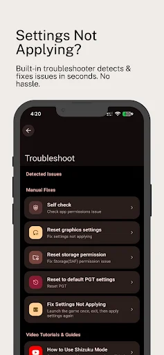 PGT+ : Pro GFX & Optimizer ডাউনলোড করুন – সেরা FPS বুস্টার - Screenshot 6