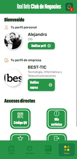 Real Betis Club de Negocios ডাউনলোড করুন – অফিসিয়াল বিজনেস অ্যাপ - Screenshot 3
