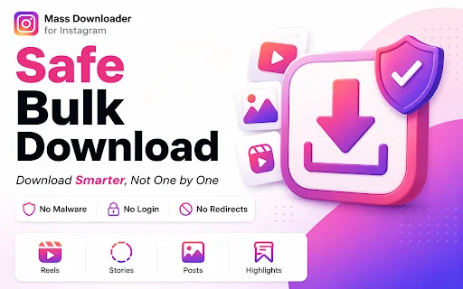 Mass Downloader for Instagram – Bulk Download করুন নিরাপদে - Screenshot 1