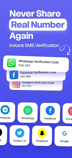 Virtual Phone Number -SMSVia ডাউনলোড করুন: অনলাইন নিরাপত্তার জন্য সেরা সমাধান - Screenshot 1