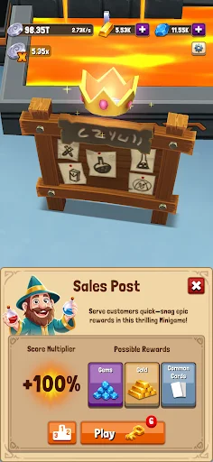 Idle Mage Shop: Build Tycoon ডাউনলোড করুন – সেরা ম্যাজিক শপ গেম - Screenshot 8
