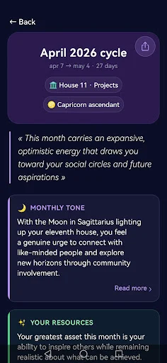 Lunation – Moon & Astrology ডাউনলোড করুন | সেরা লুনার ক্যালেন্ডার অ্যাপ - Screenshot 5