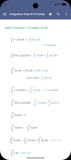 Calculus Quick Reference ডাউনলোড করুন – সেরা ক্যালকুলাস গাইড - Screenshot 6