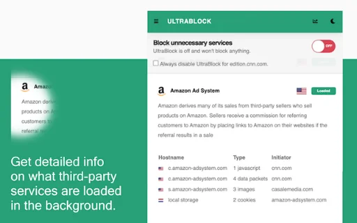 UltraBlock: সেরা অ্যাডব্লকার এবং প্রাইভেসি এক্সটেনশন ডাউনলোড করুন - Screenshot 3