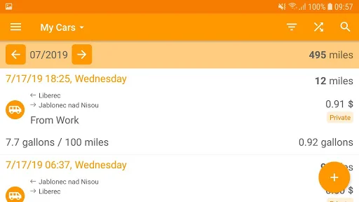 Easy Car Logbook ডাউনলোড করুন – সেরা মাইলেজ ট্র্যাকার অ্যাপ - Screenshot 9