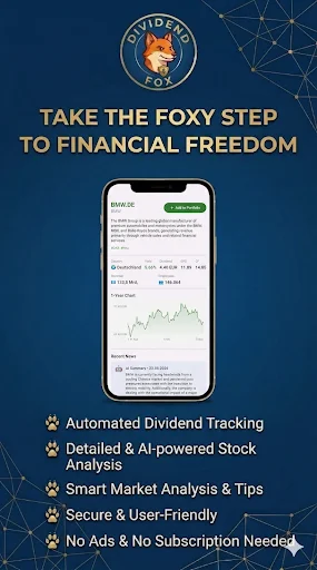 Dividend-Fox ডাউনলোড করুন: আপনার স্টক পোর্টফোলিও ট্র্যাক করুন - Screenshot 1