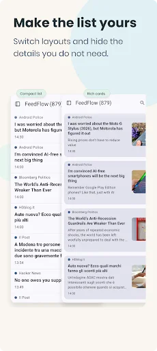 FeedFlow RSS Reader ডাউনলোড করুন – সেরা অ্যাড-ফ্রি আরএসএস রিডার - Screenshot 5