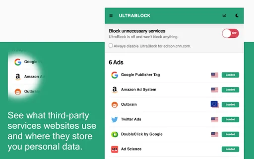 UltraBlock: সেরা অ্যাডব্লকার এবং প্রাইভেসি এক্সটেনশন ডাউনলোড করুন - Screenshot 2