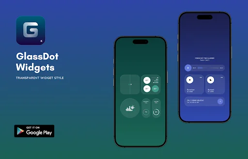 GlassDot Widgets For KWGT ডাউনলোড করুন – স্বচ্ছ উইজেট স্টাইল - Screenshot 3