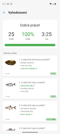 Testy pro rybáře Prémium ডাউনলোড করুন – মাছ ধরার পরীক্ষার সেরা অ্যাপ - Screenshot 7