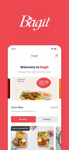 Bagit ডাউনলোড করুন – স্বাস্থ্যকর জীবনযাত্রার সেরা অ্যাপ - Screenshot 1