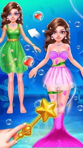 Princess Mermaid Tale Makeover ডাউনলোড করুন – জাদুকরী রূপসজ্জা - Screenshot 5