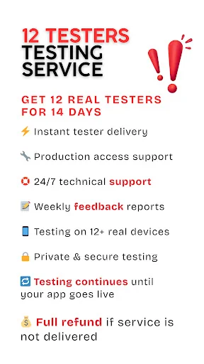 12 Testers Closed Testing ডাউনলোড করুন – দ্রুত অ্যাপ পাবলিশিং - Screenshot 15