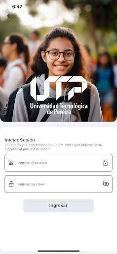 UTP Móvil অ্যাপ ডাউনলোড করুন – পেরেইরা প্রযুক্তি বিশ্ববিদ্যালয়ের অফিসিয়াল অ্যাপ - Screenshot 1