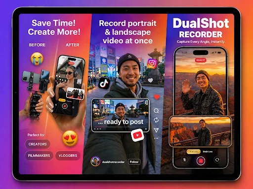 DualShot Recorder অ্যাপ ডাউনলোড করুন – ডুয়াল ক্যামেরা ভিডিও রেকর্ডার - Screenshot 4