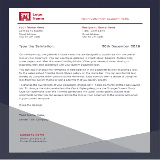 Business Letter Templates ডাউনলোড করুন – পেশাদার ফরম্যাট - Screenshot 1