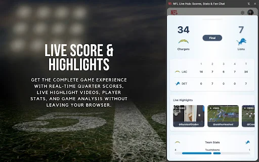 NFL Live Hub ডাউনলোড করুন – লাইভ স্কোর ও AI অ্যানালাইসিস - Screenshot 3
