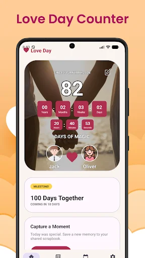 Love Day – Together Counter ডাউনলোড করুন – কাপলদের জন্য সেরা ডায়েরি অ্যাপ - Screenshot 2
