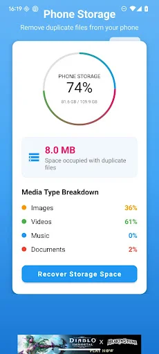 Duplicate Photo Remover ডাউনলোড করুন – ফোনের স্টোরেজ খালি করুন - Screenshot 1