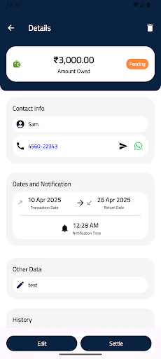 LoanLog ডাউনলোড করুন – আপনার ঋণ ও ধার সহজে ম্যানেজ করুন - Screenshot 6