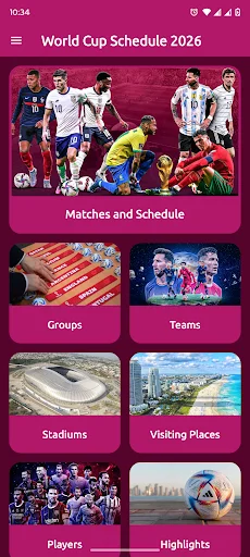World Cup Schedule 2026 ডাউনলোড করুন – ম্যাচ ও আপডেট - Screenshot 1