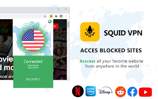 Squid VPN ডাউনলোড করুন – দ্রুত এবং নিরাপদ ফ্রি ভিপিএন প্রক্সি - Screenshot 1