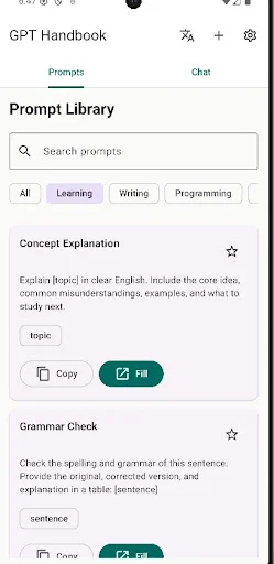 ChatGPT Handbook: Prompts-2026 ডাউনলোড করুন – সেরা এআই প্রম্পট - Screenshot 1