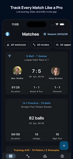 BilliardManager ডাউনলোড করুন – আপনার বিলিয়ার্ড দক্ষতা উন্নত করুন - Screenshot 1