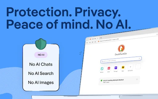 DuckDuckGo No-AI Search ডাউনলোড করুন – এআই মুক্ত ব্রাউজিং - Screenshot 1