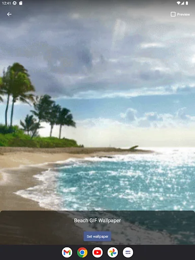 Beach GIF Wallpaper ডাউনলোড করুন – সমুদ্রের ঢেউয়ের লাইভ ওয়ালপেপার - Screenshot 9