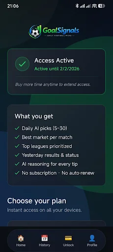 GoalSignals ডাউনলোড করুন – সেরা ফুটবল প্রেডিকশন ও টিপস - Screenshot 13