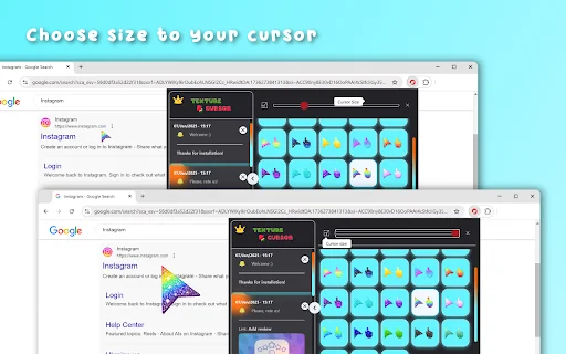 Texture Cursor ডাউনলোড করুন – ব্রাউজারে ব্যবহার করুন চমৎকার কার্সার - Screenshot 4