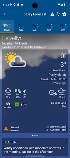 Mountain Weather UK ডাউনলোড করুন – নিখুঁত পাহাড়ি আবহাওয়ার পূর্বাভাস - Screenshot 1