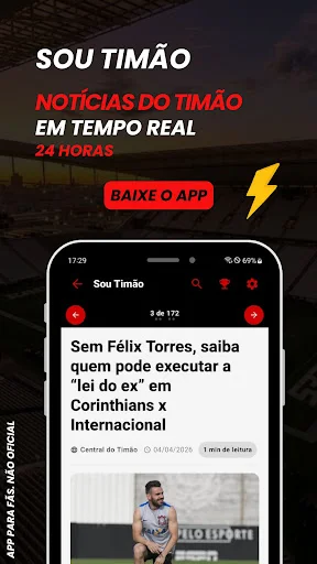 Sou Timão Notícias Corinthians ডাউনলোড করুন – সেরা ফুটবল আপডেট - Screenshot 1