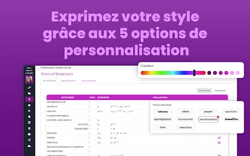 CustomDirecte ডাউনলোড করুন – EcoleDirecte ইন্টারফেস কাস্টমাইজ করুন - Screenshot 3