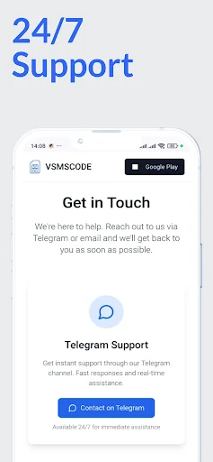 VSms Code ডাউনলোড করুন – নিরাপদ অনলাইন এসএমএস ভেরিফিকেশন - Screenshot 7