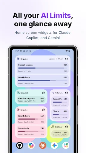 AI Usage ডাউনলোড করুন – Claude, Codex ও Copilot ট্র্যাকিং টুল - Screenshot 4