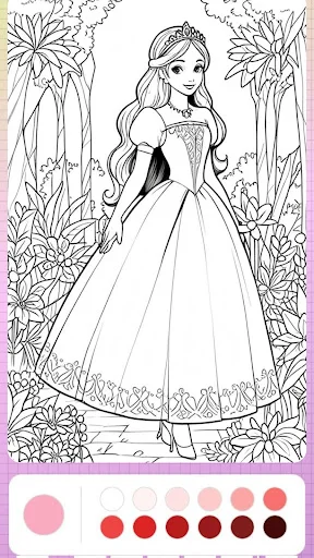 Princess Coloring Fairy Land ডাউনলোড করুন – জাদুকরী কালারিং গেম - Screenshot 8