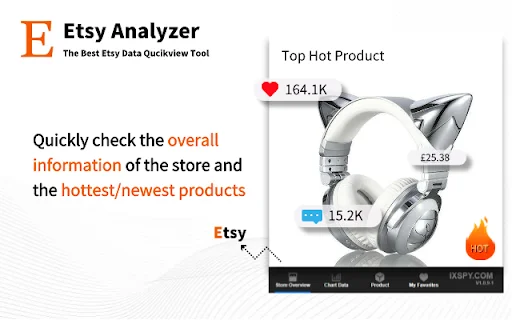 Etsy Analyzer ডাউনলোড করুন – সেরা Etsy স্টোর ও প্রোডাক্ট অ্যানালাইসিস টুল - Screenshot 2