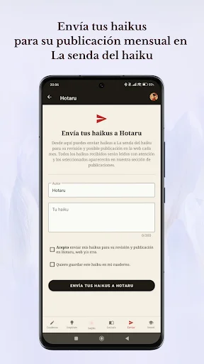 Hotaru Haiku ডাউনলোড করুন – মোবাইল থেকে হাইকু লিখুন বিনামূল্যে - Screenshot 5
