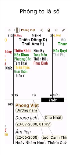Lập Lá Số Tử Vi ডাউনলোড করুন – রাশিফল ও জ্যোতিষশাস্ত্রের সেরা অ্যাপ - Screenshot 14